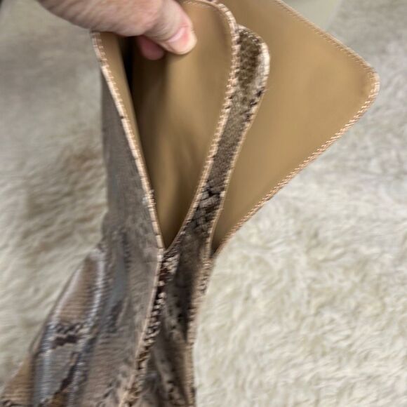 Bamboo Thigh High Snakeskin/Python Boots Size 6.5 New - Picture 7 of 11